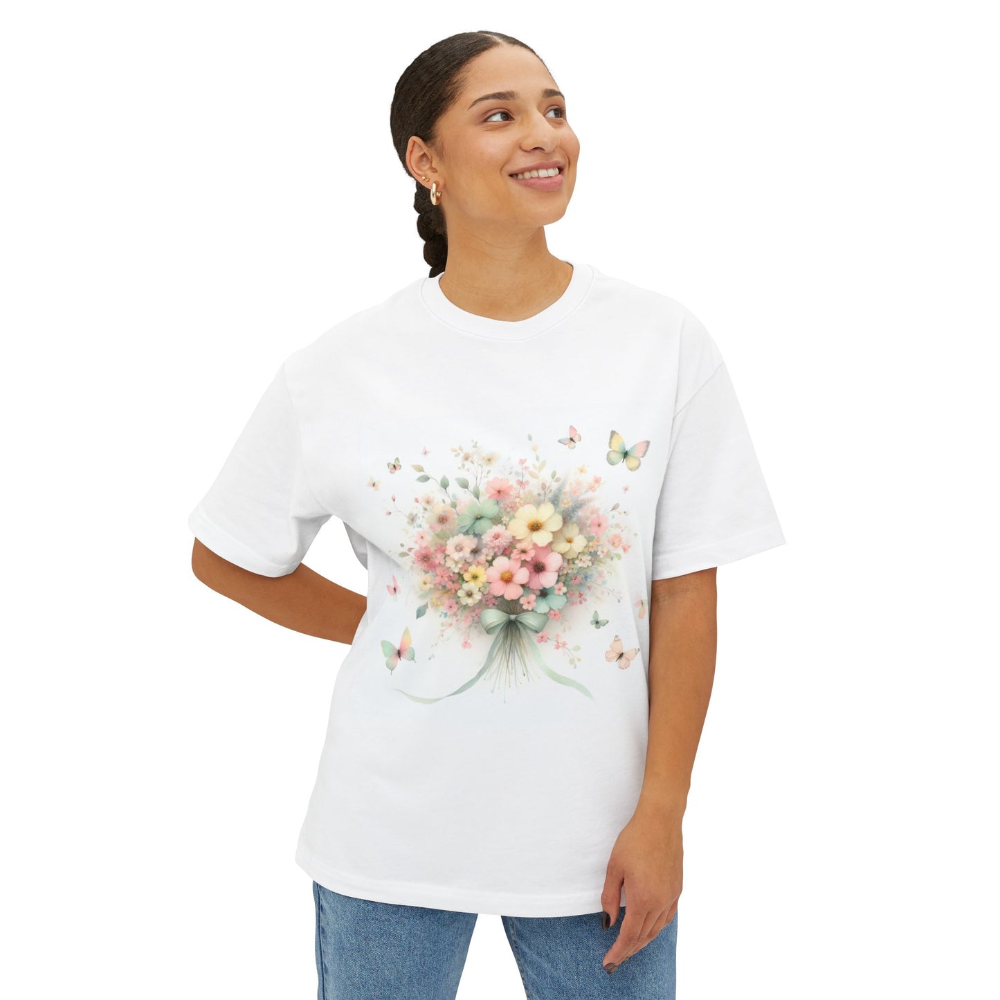 Floral Watercolor Boxy Tee
