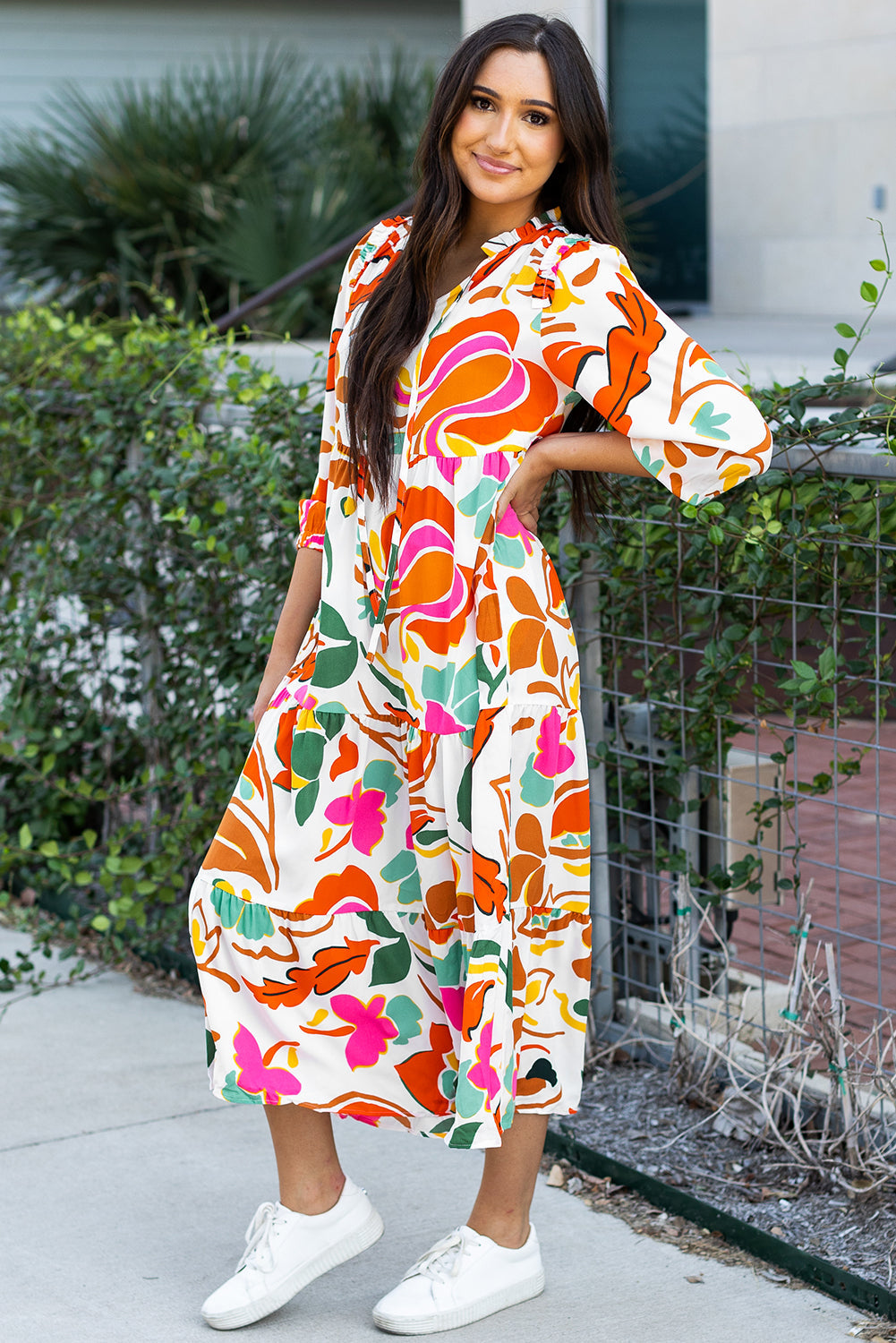 Alanna Floral Tiered Maxi Dress-3