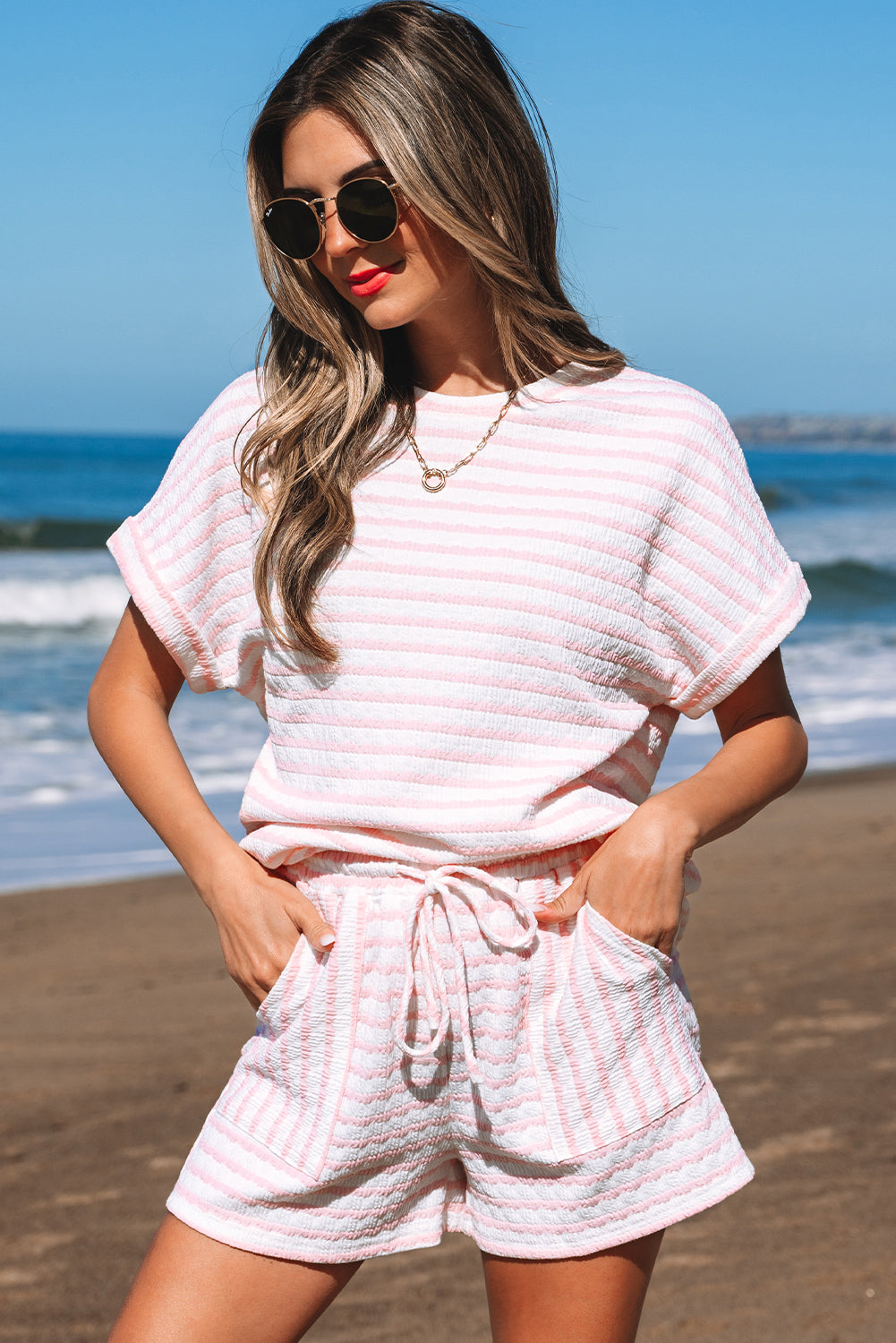 Milana Stripe Knitted Set-2