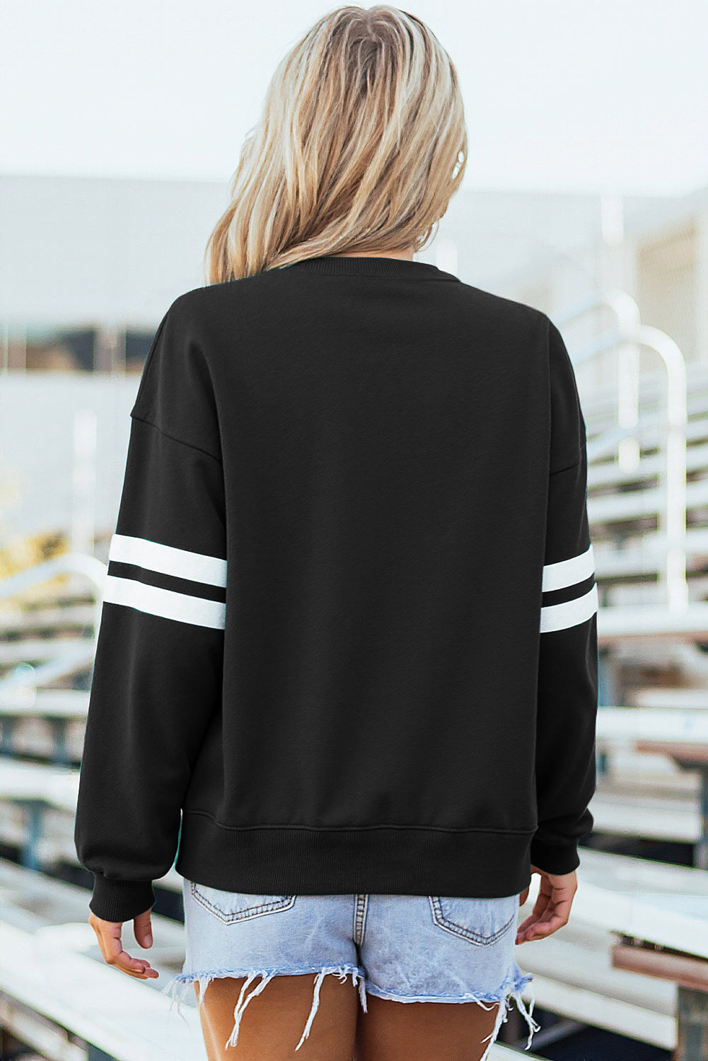 Taylor Striped Oversized Sweatshirt-1