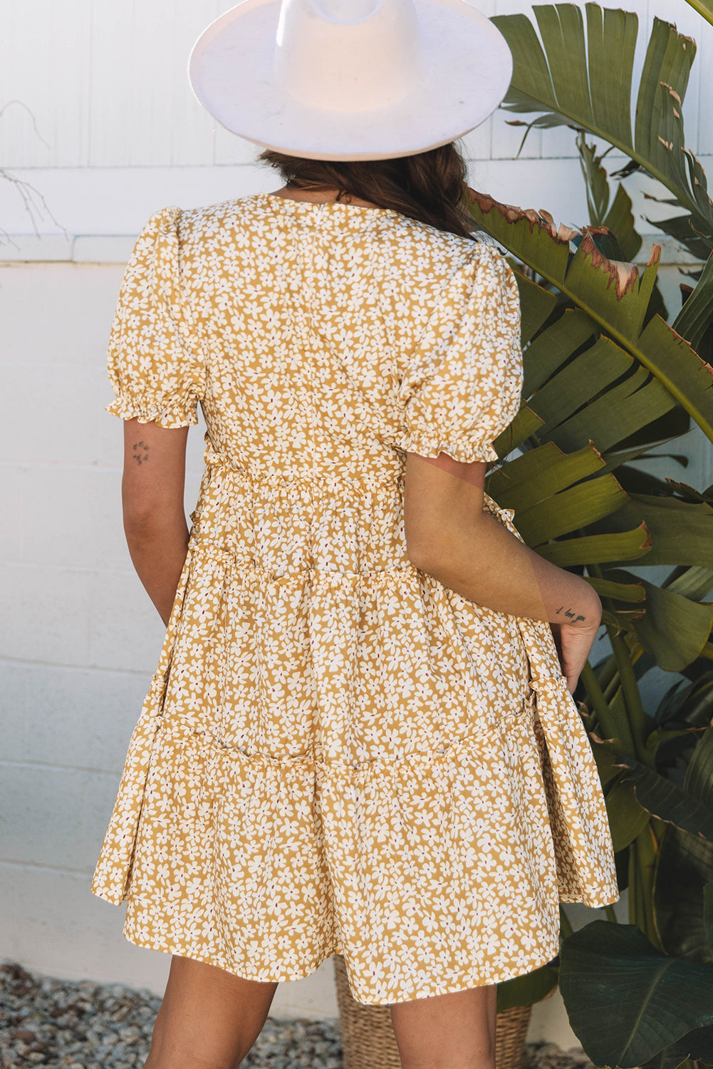 Charleigh Floral Short Sleeve Mini Dress-1