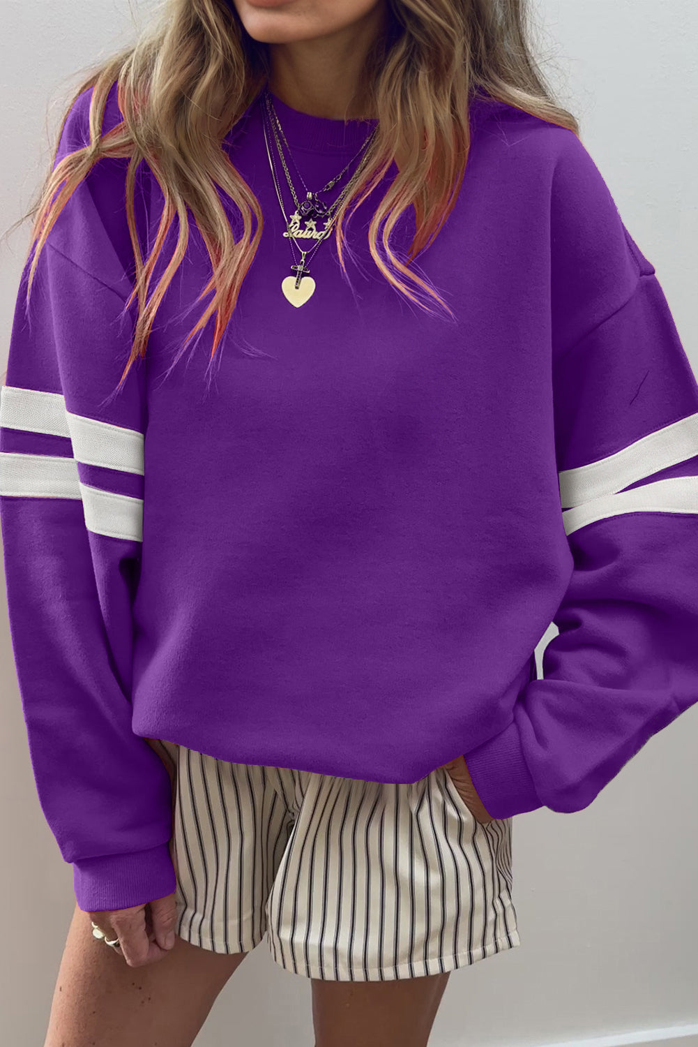 Taylor Striped Oversized Sweatshirt-8