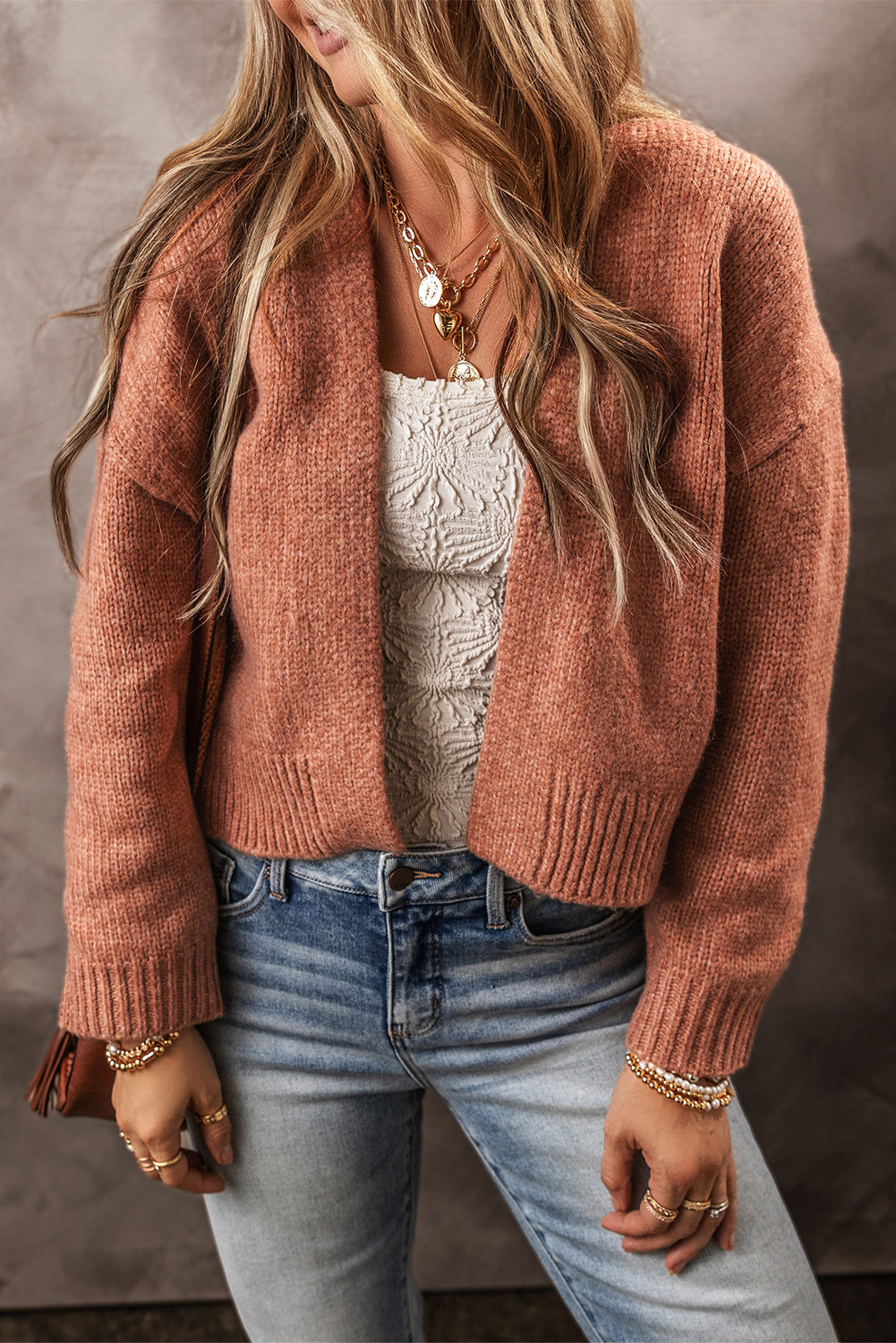 Athena Open Front Cropped Cardigan-2