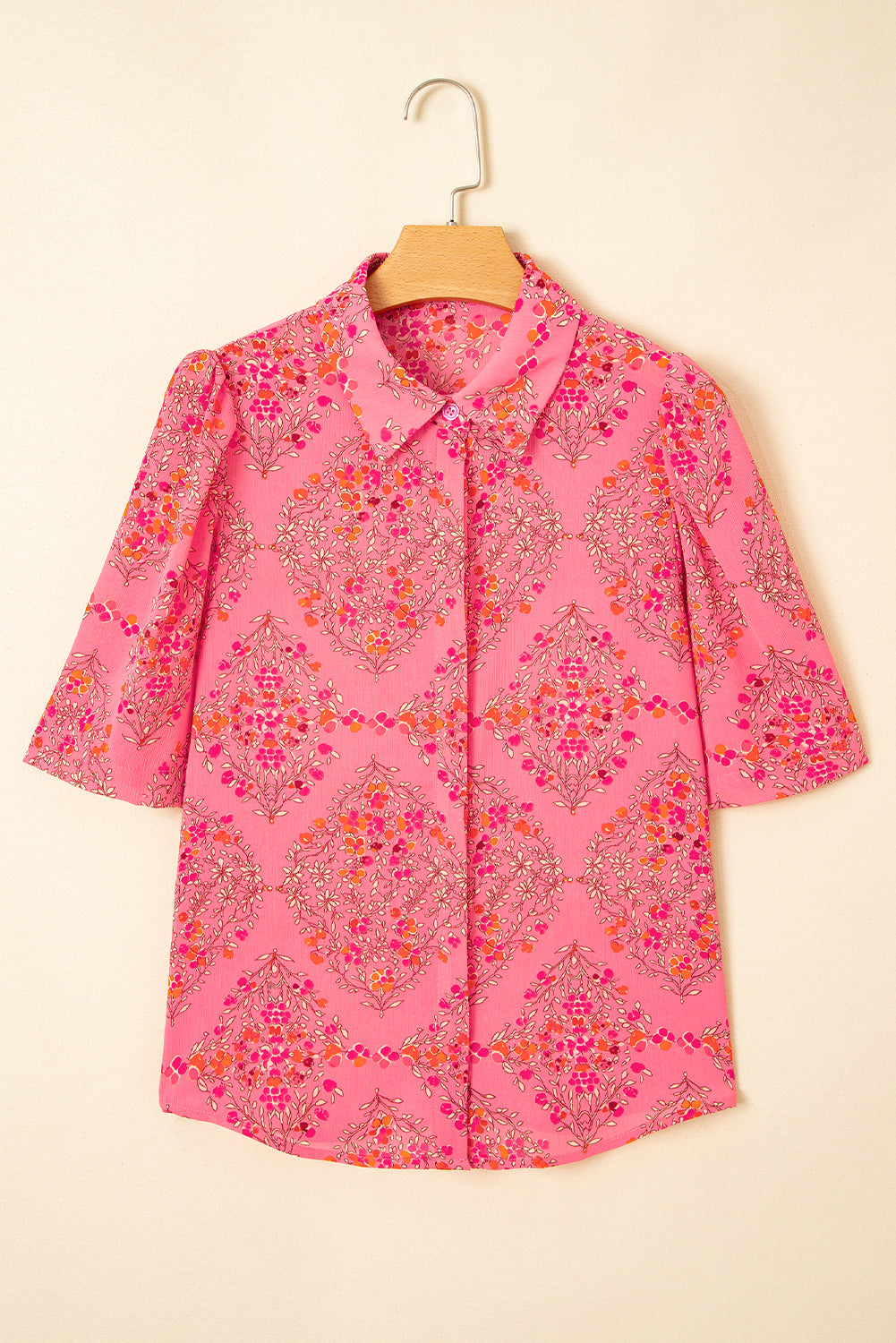 Josephine Floral Wide Short Sleeve Loose Top-3