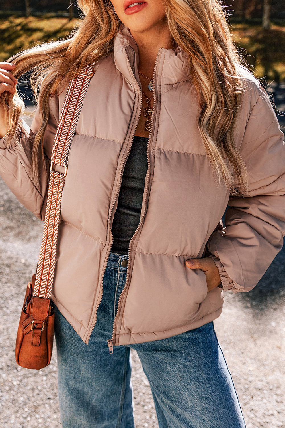 Kamila Zipper Quilted Puffer Jacket-2