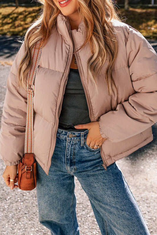 Kamila Zipper Quilted Puffer Jacket-0