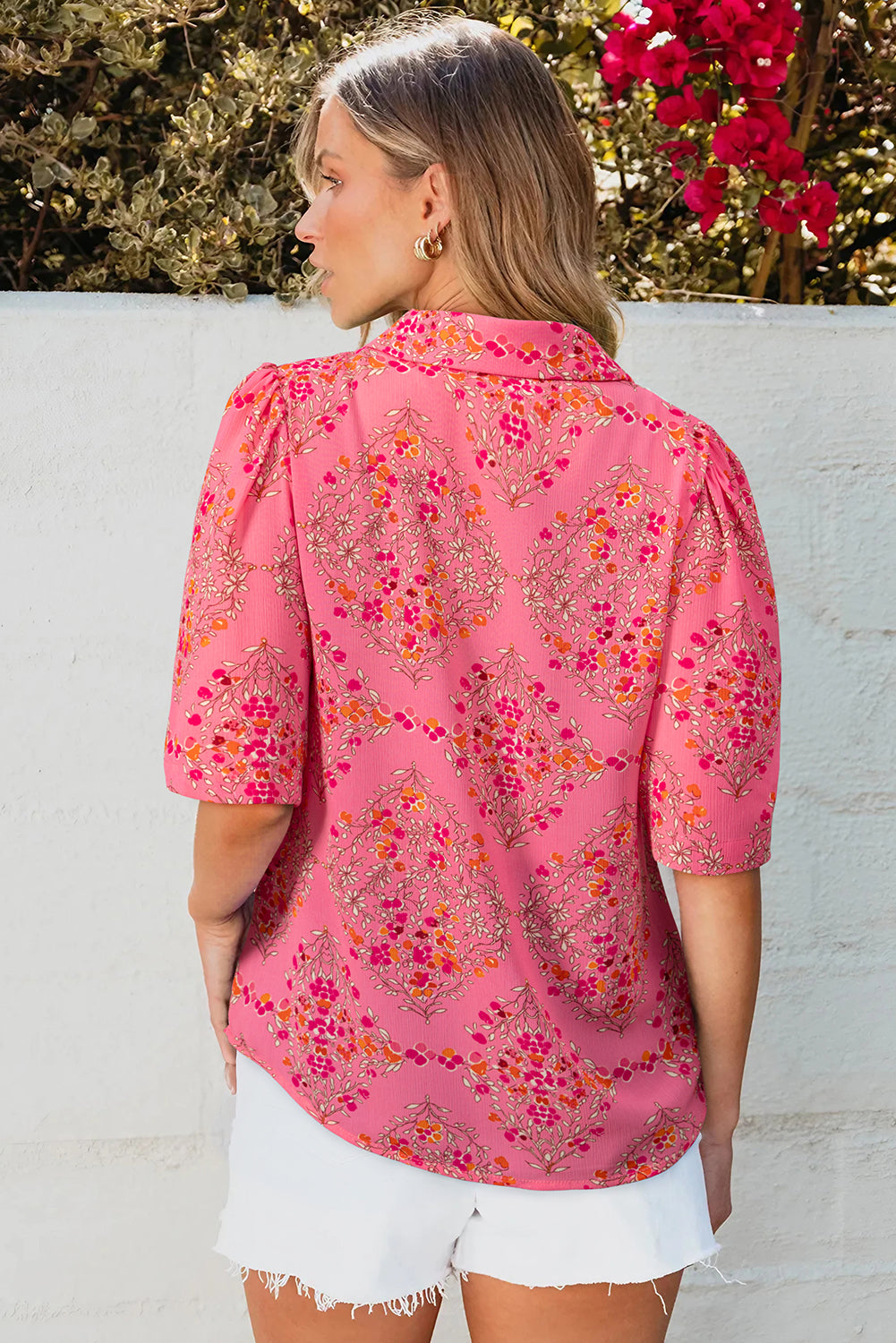 Josephine Floral Wide Short Sleeve Loose Top-1