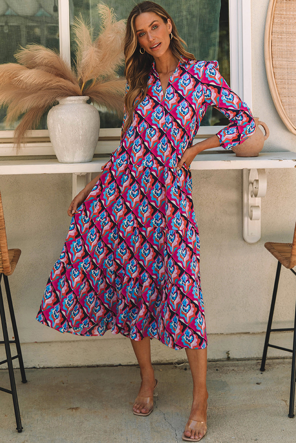 Lorelei Long Sleeve High Waist Dress-4