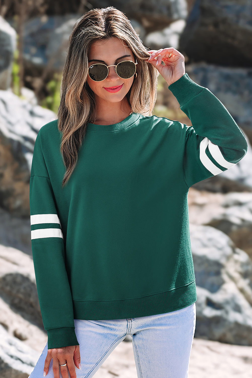 Taylor Striped Oversized Sweatshirt-7