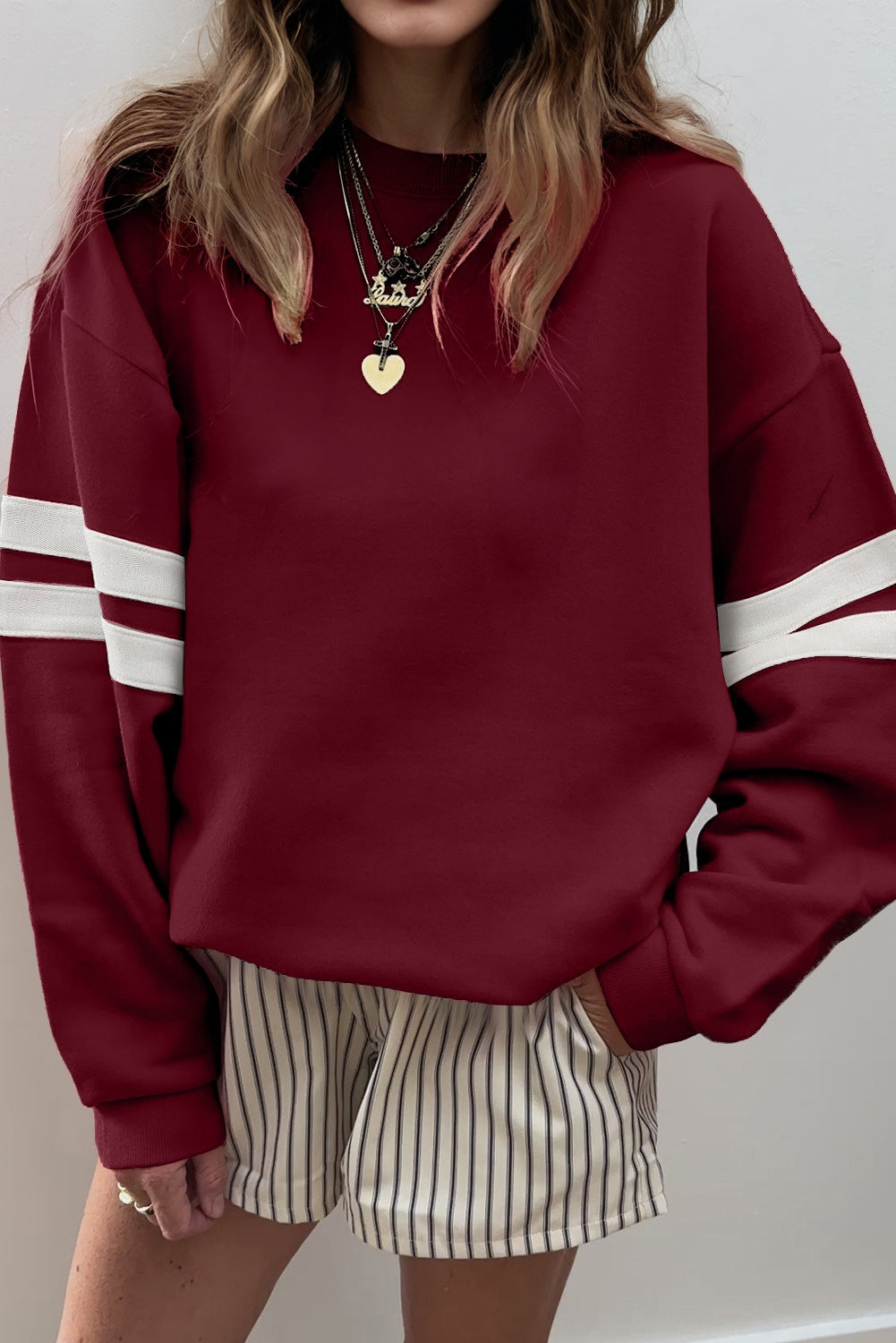 Taylor Striped Oversized Sweatshirt-10