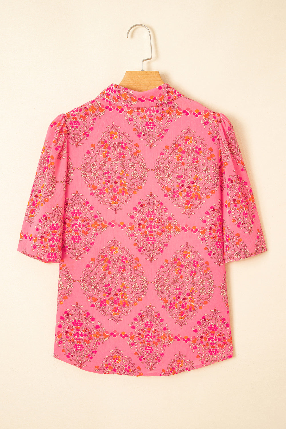 Josephine Floral Wide Short Sleeve Loose Top-4