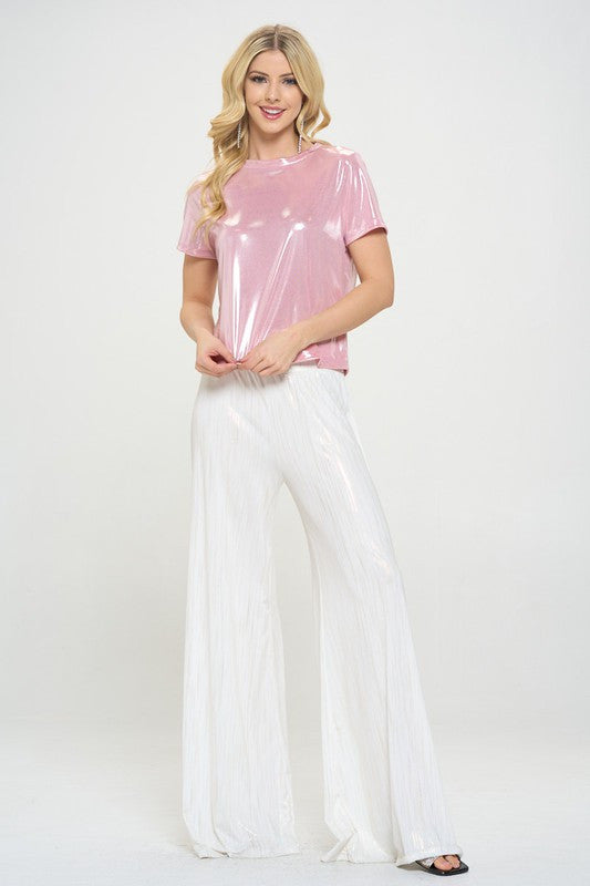 Metallic Short Sleeve Top-5